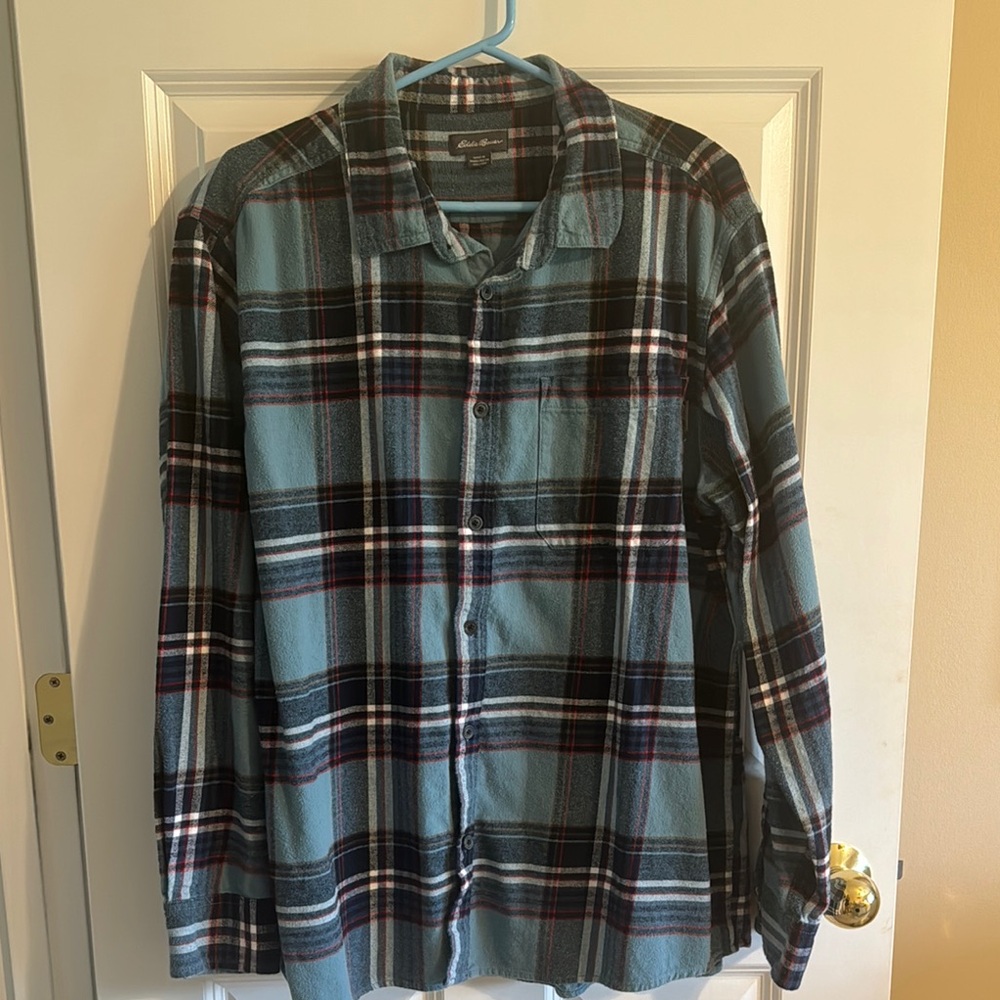 Eddie Bauer Plaid Button-Up Shirt